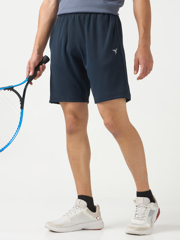 Men Solid Slim Fit Shorts with TECHNO DRY