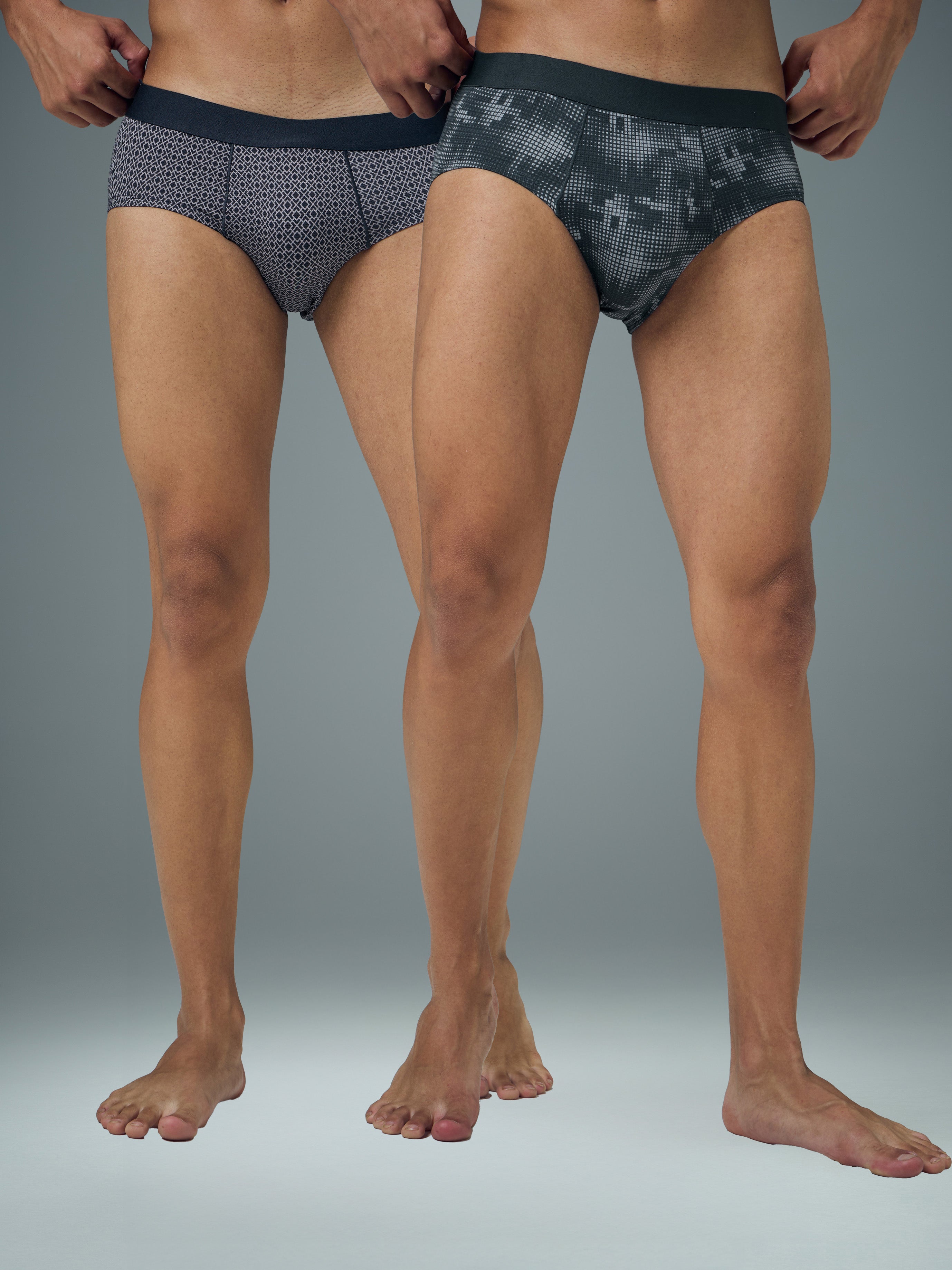 Men Printed Briefs with ELASTO LITE (Pack of 2)