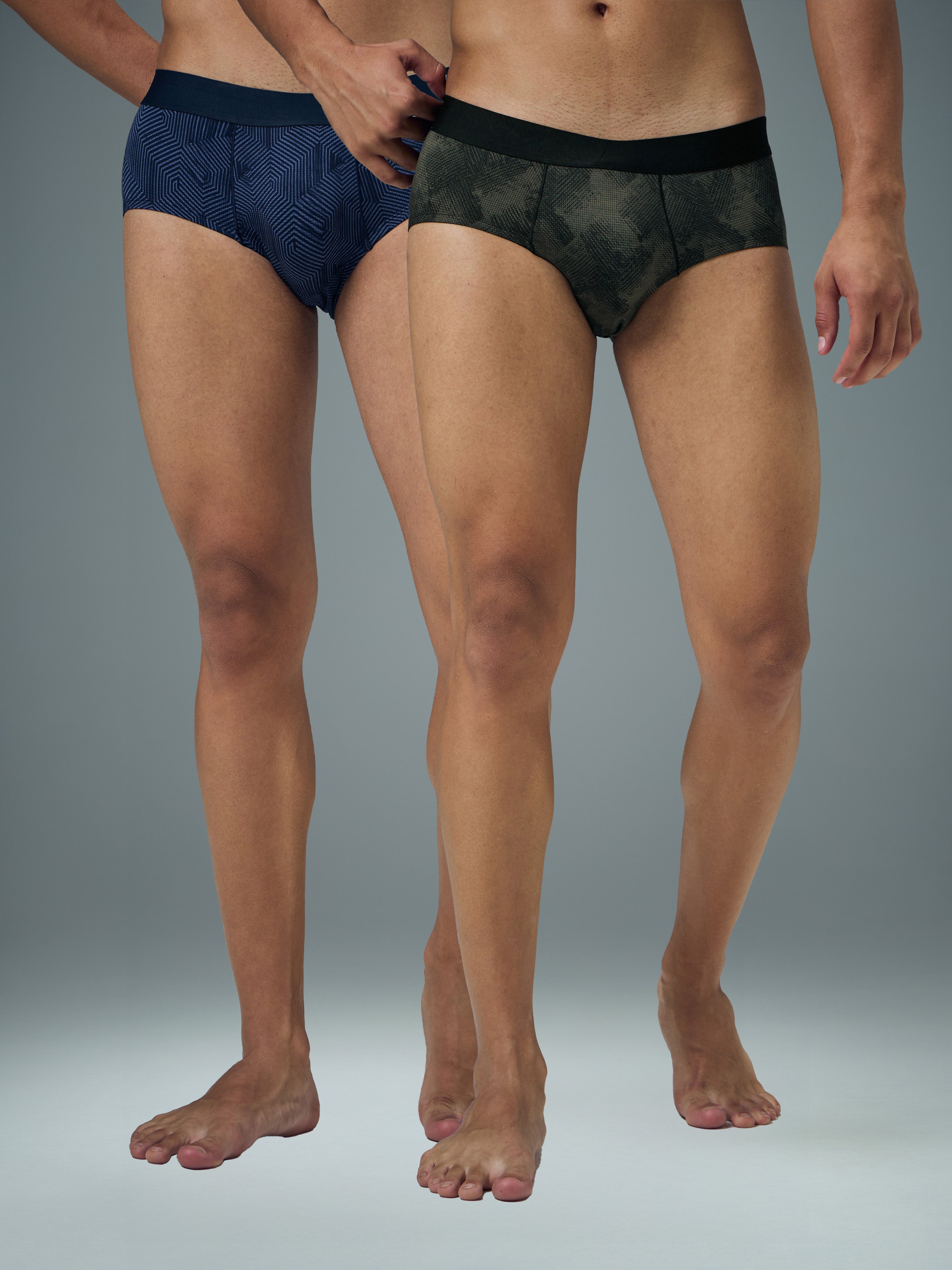 Men Printed Briefs with ELASTO LITE (Pack of 2)
