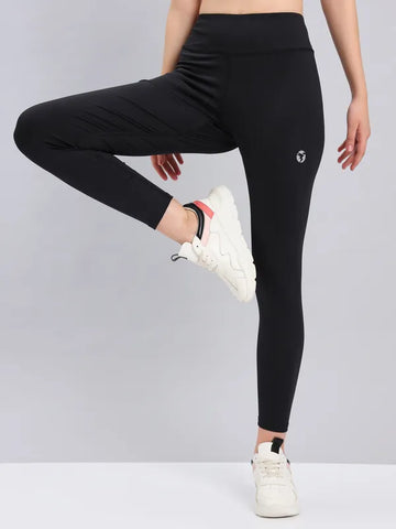 Women Solid Slim Fit Tights with ELASTO PLUS