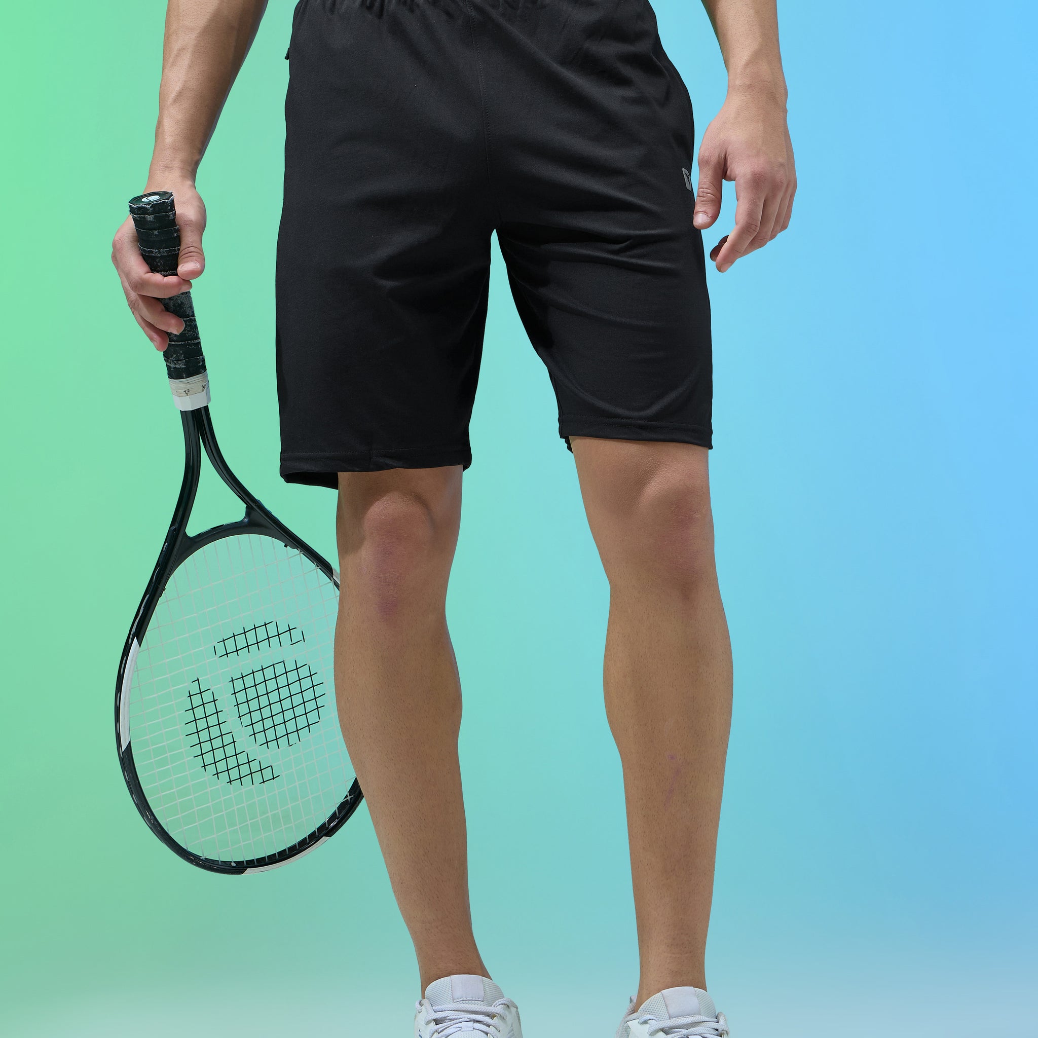Men Melange Slim Fit Shorts with TECHNOLITE