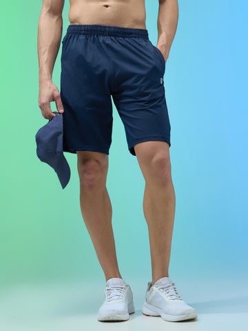 Men Melange Slim Fit Shorts with TECHNOLITE