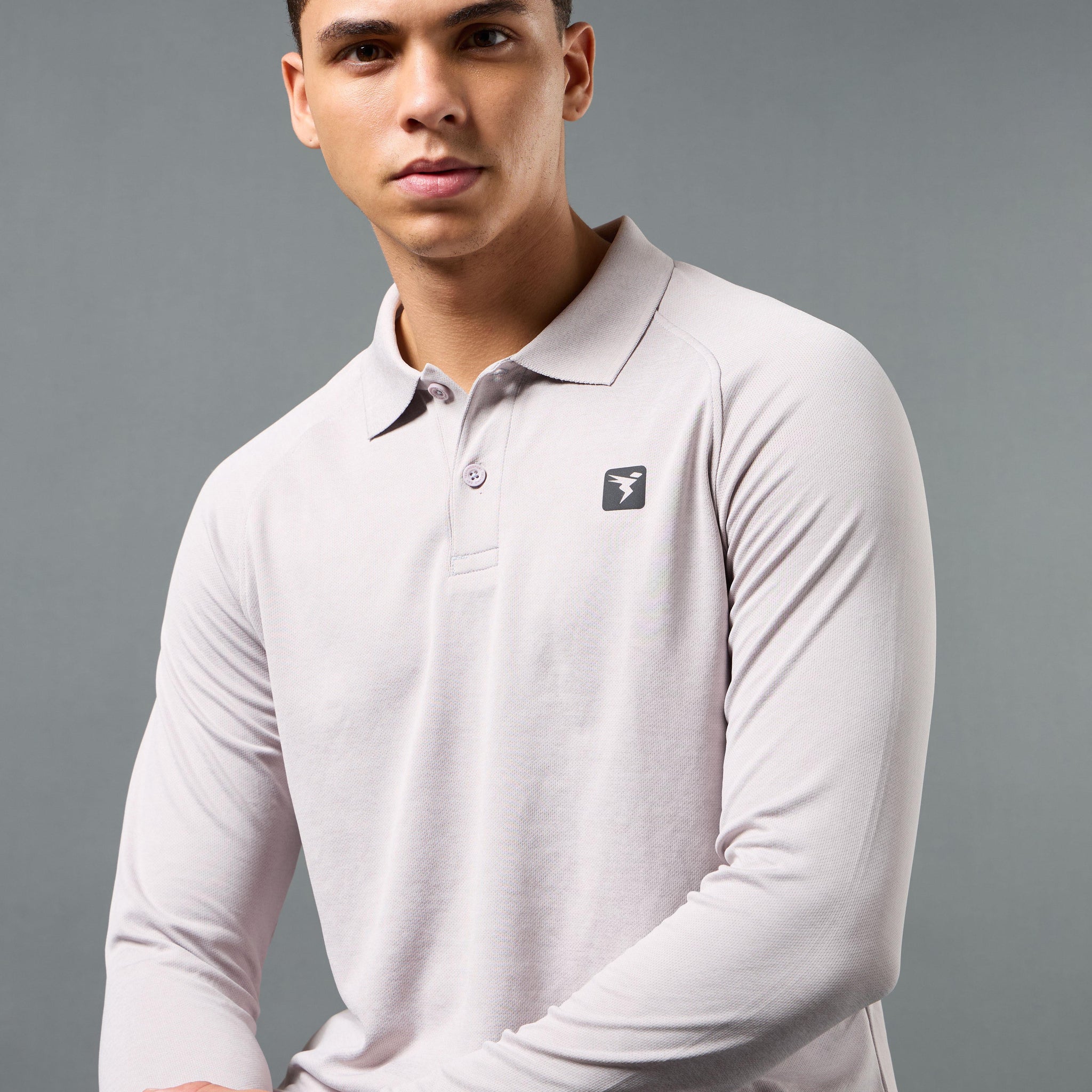 Men Solid Slim Fit Polo T-shirt with DOUBLE COOL