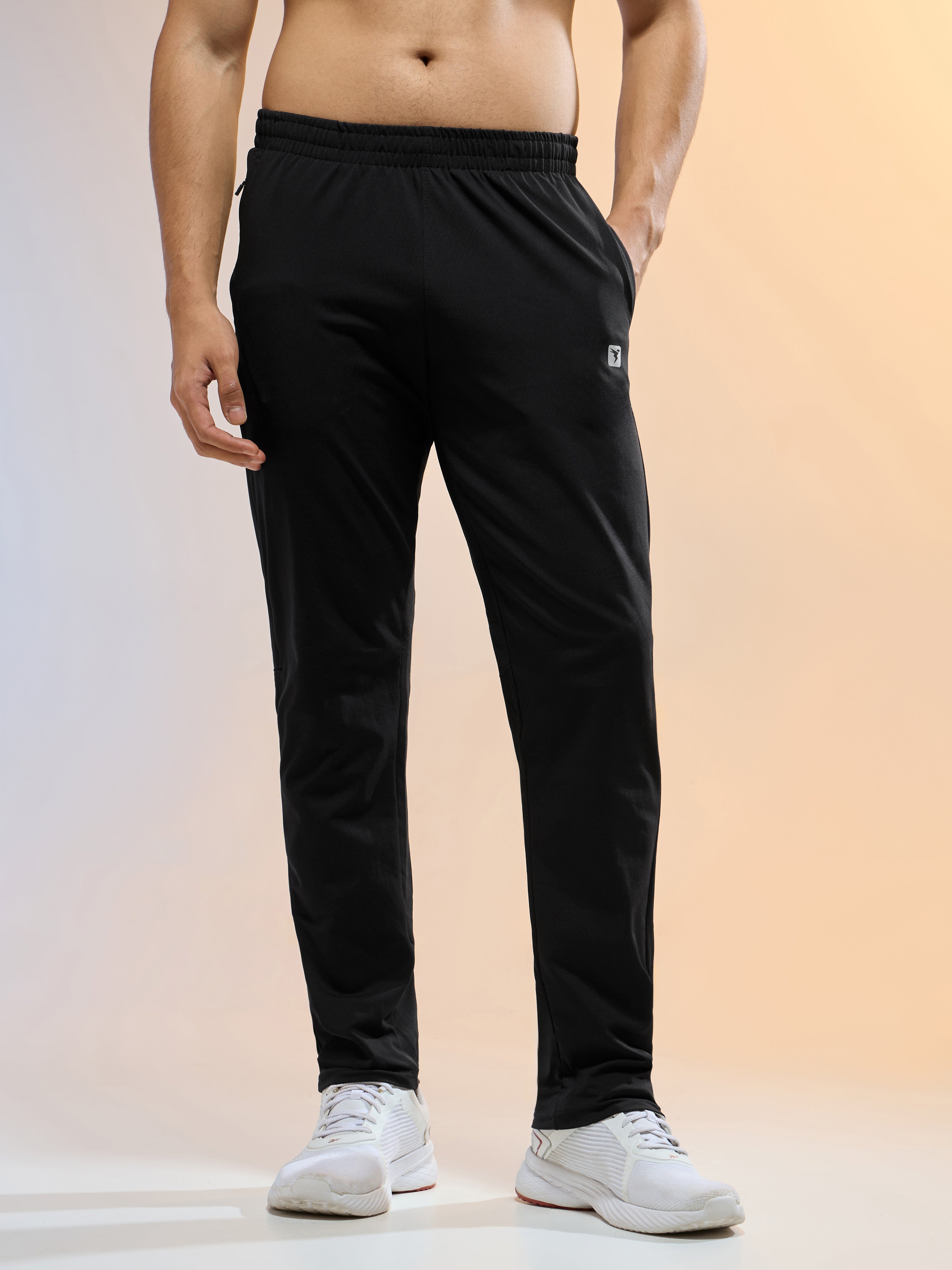Cropped Tapered Training Pants Black BYBORRE Tapered Crop Pants