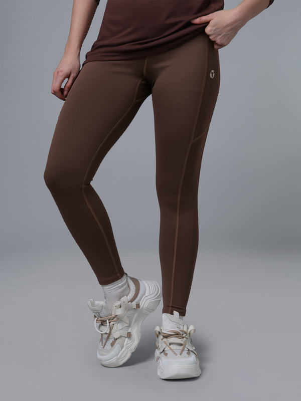 Women Solid Slim Fit Tights with ELASTO PLUS