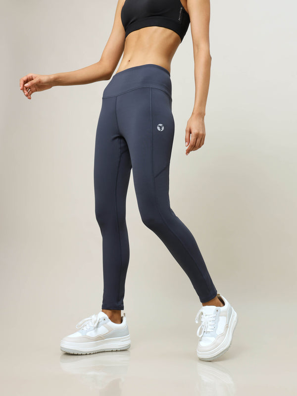 Women Solid Slim Fit Tights with ELASTO PLUS
