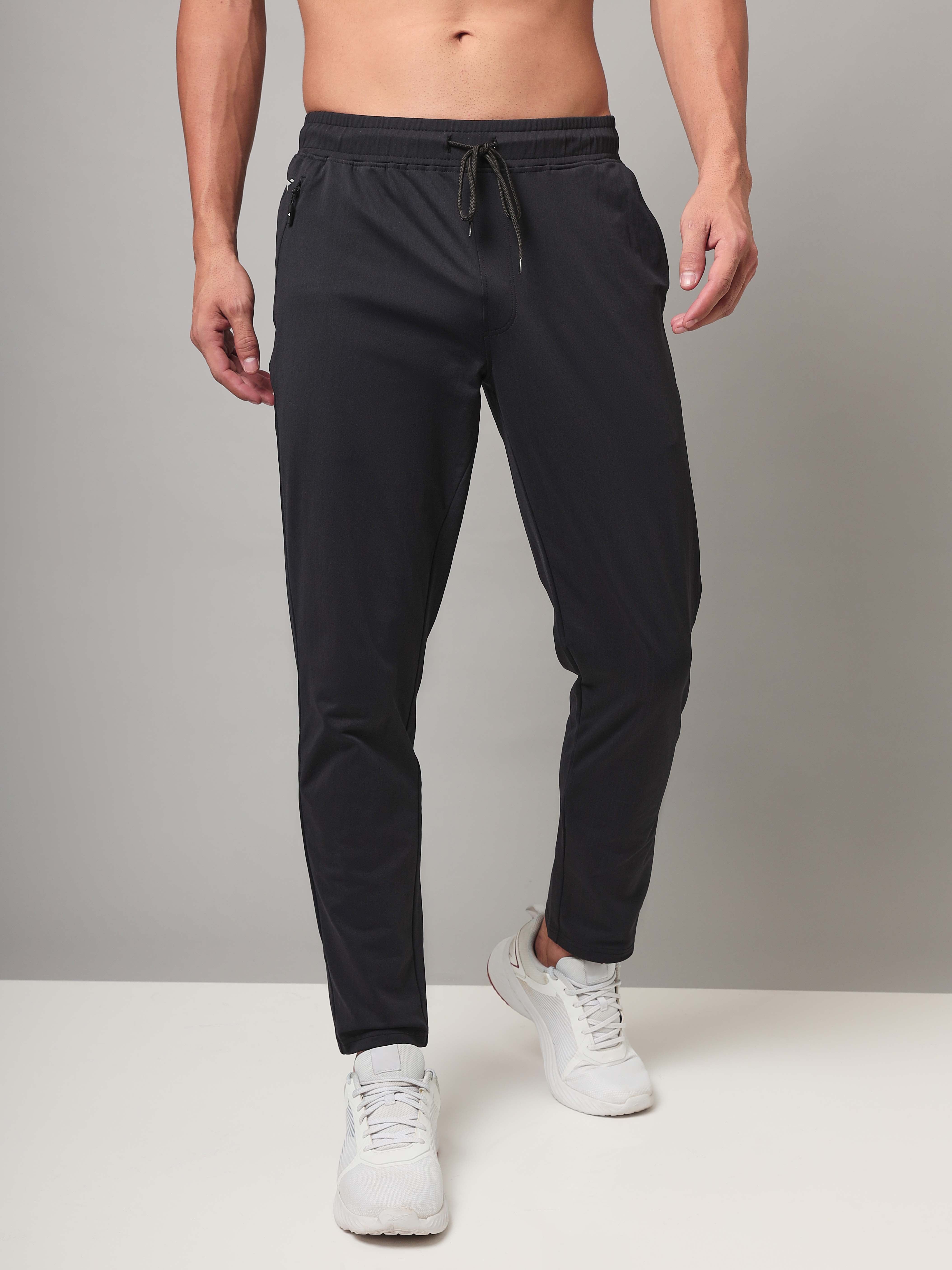 Men Solid Relax Fit Trackpants with DURACOOL+
