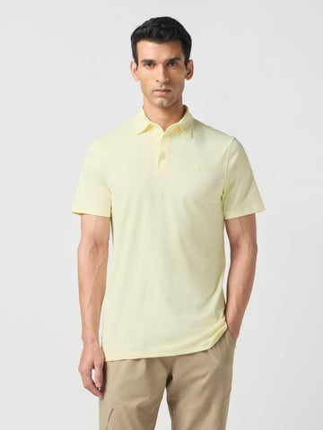 Men Solid Slim Fit Polo T-shirt with COTFLEX
