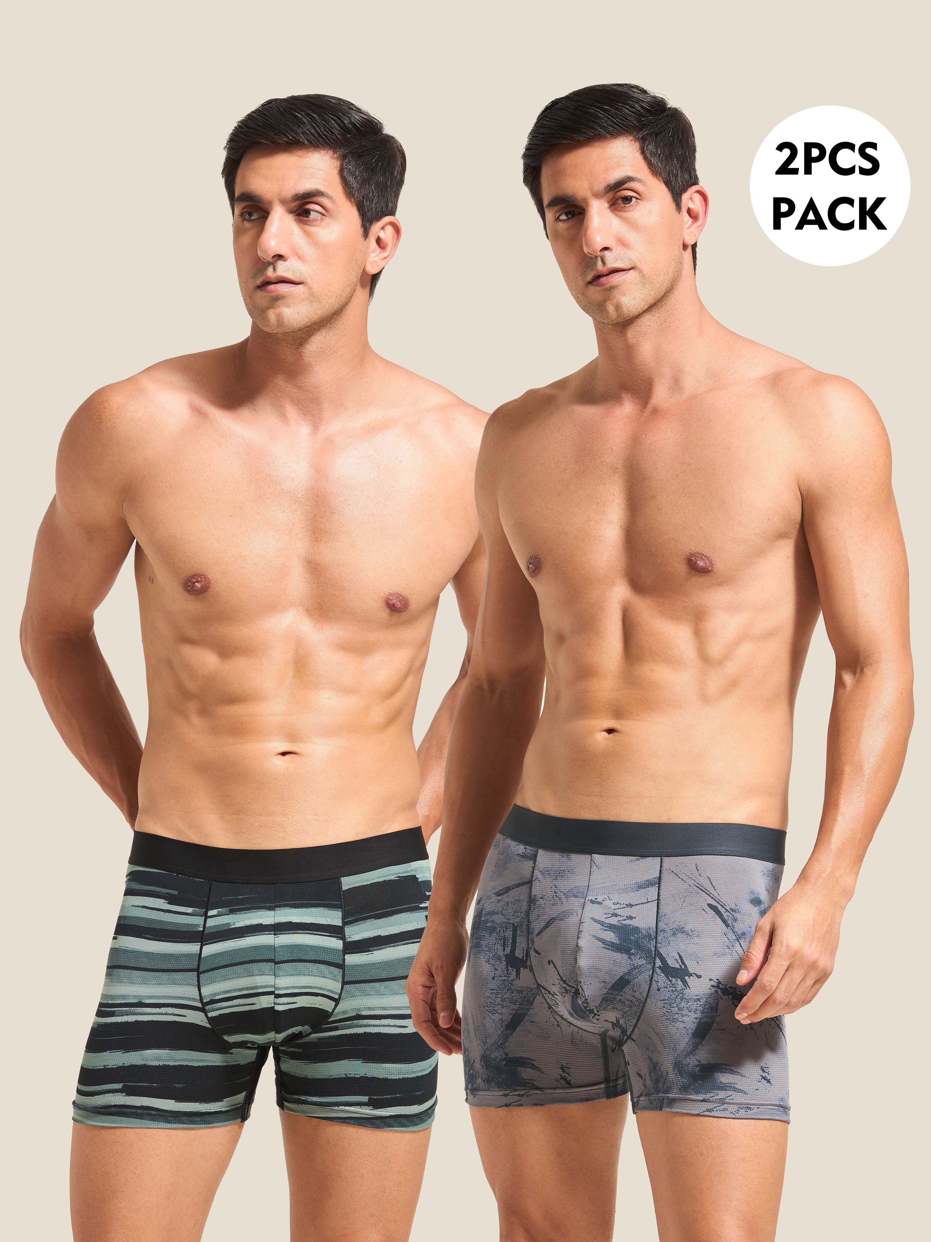Men Colorblock Sports Underwear with ELASTO LITE (Pack of 2)