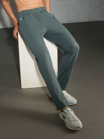 Men Solid Relax Fit Trackpants with ELASTO PLUS