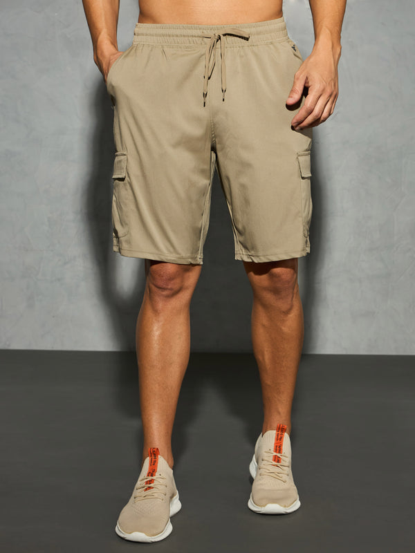 Men Solid Slim Fit Shorts with TS FLEXI