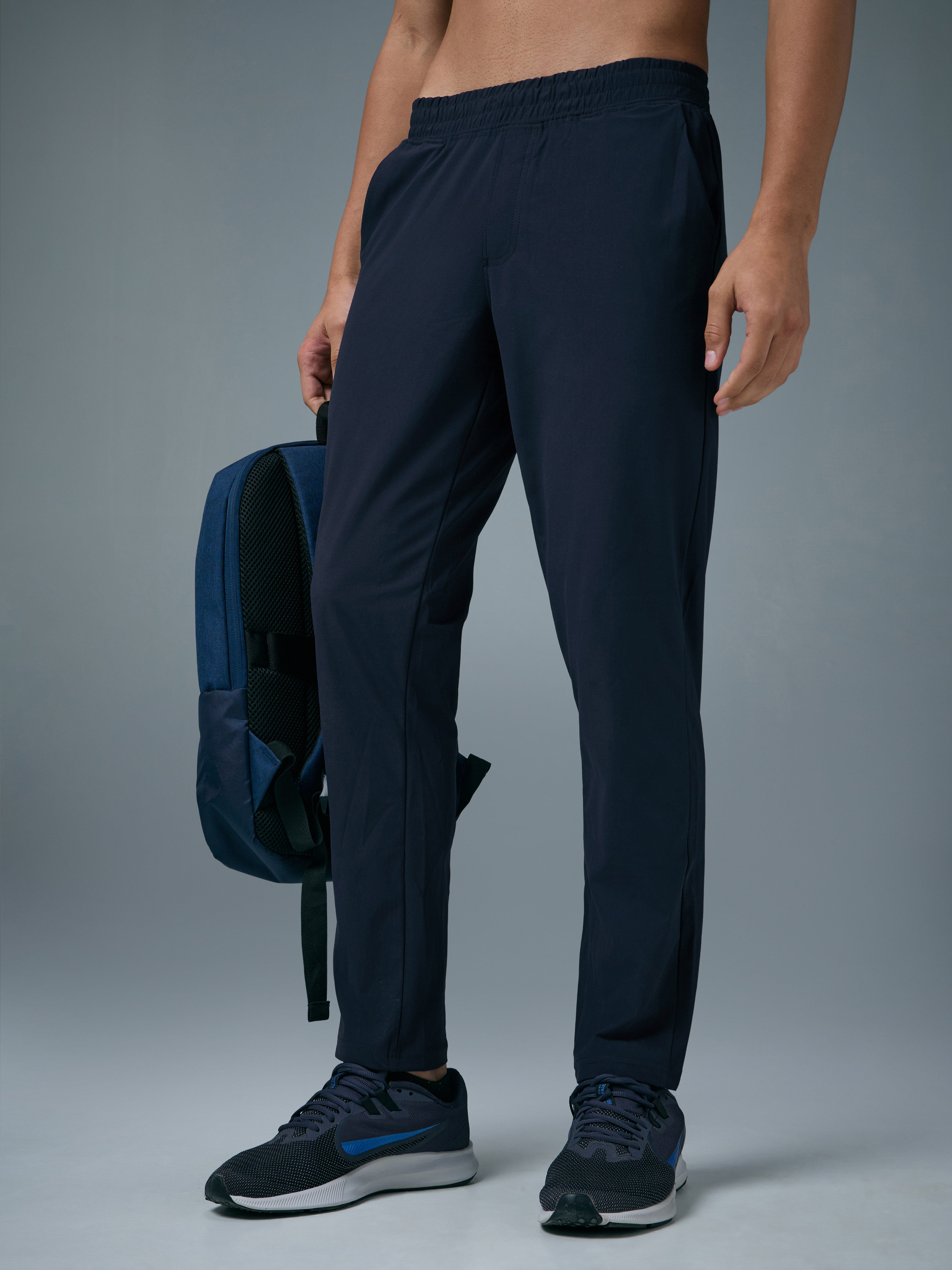 Men Solid Relax Fit Trackpants with DURACOOL+