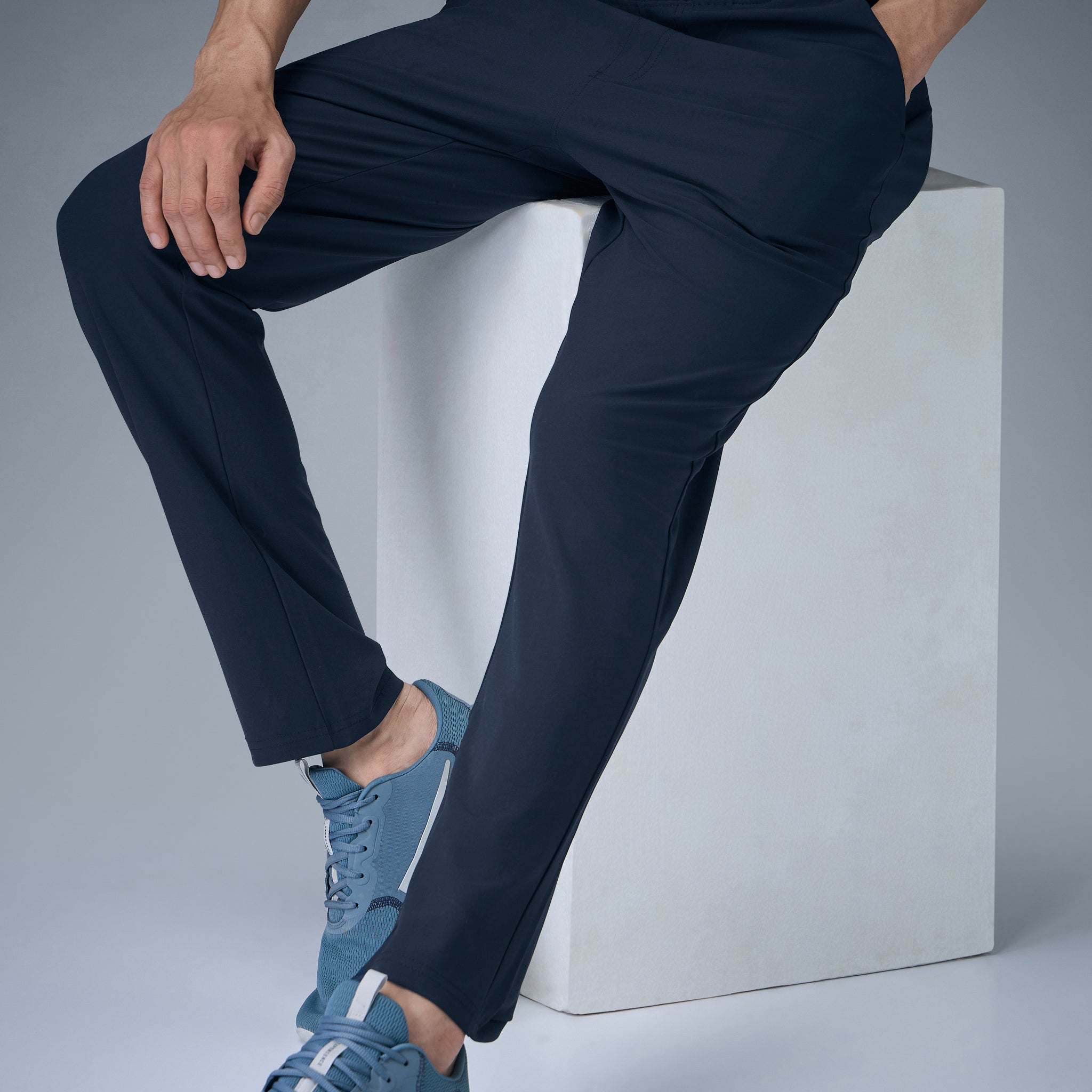 Men Solid Relax Fit Trackpants with DURACOOL+