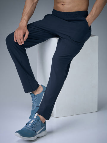 Men Solid Relax Fit Trackpants with DURACOOL+