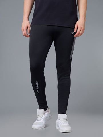 Men Solid Slim Fit Trackpants with TECHNO DRY