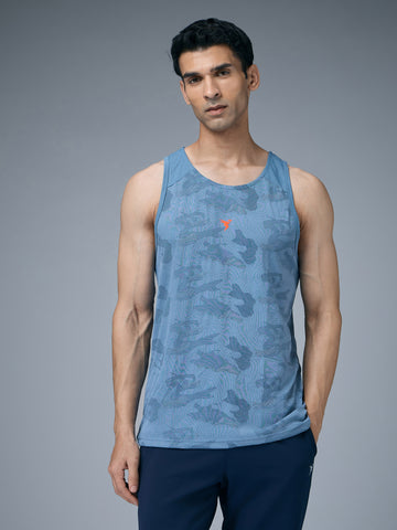 Men Colorblock Slim Fit Crew Neck Innerwear Vest with VENTMESH