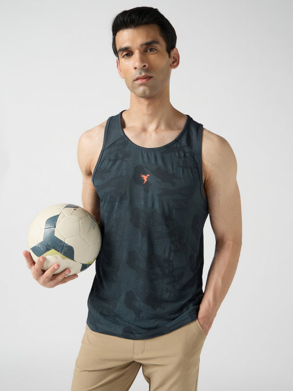 Men Colorblock Slim Fit Crew Neck Innerwear Vest with VENTMESH