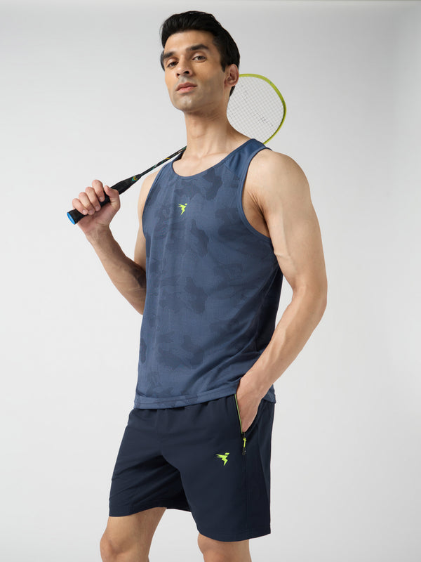 Men Colorblock Slim Fit Crew Neck Innerwear Vest with VENTMESH