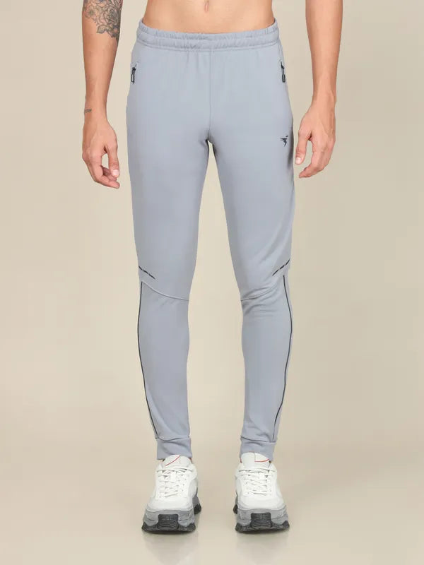 Men Solid Slim Fit Trackpants with TECHNO DRY