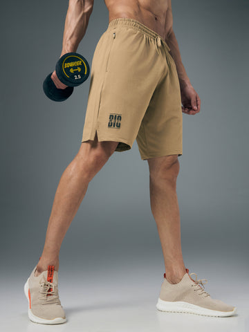 Men Solid Relax Fit Shorts with ELASTO LITE