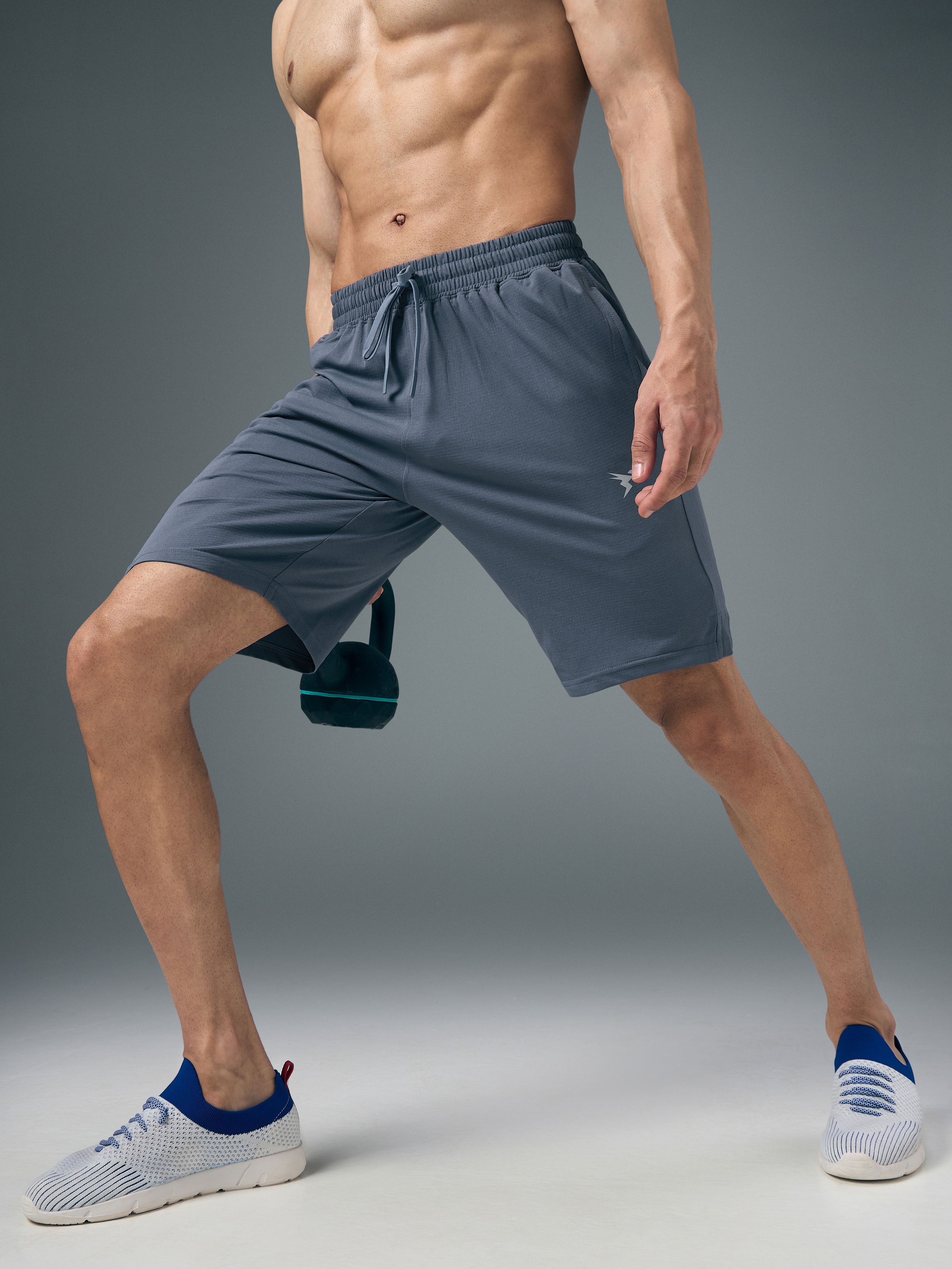 Men Solid Relax Fit Shorts with ELASTO LITE