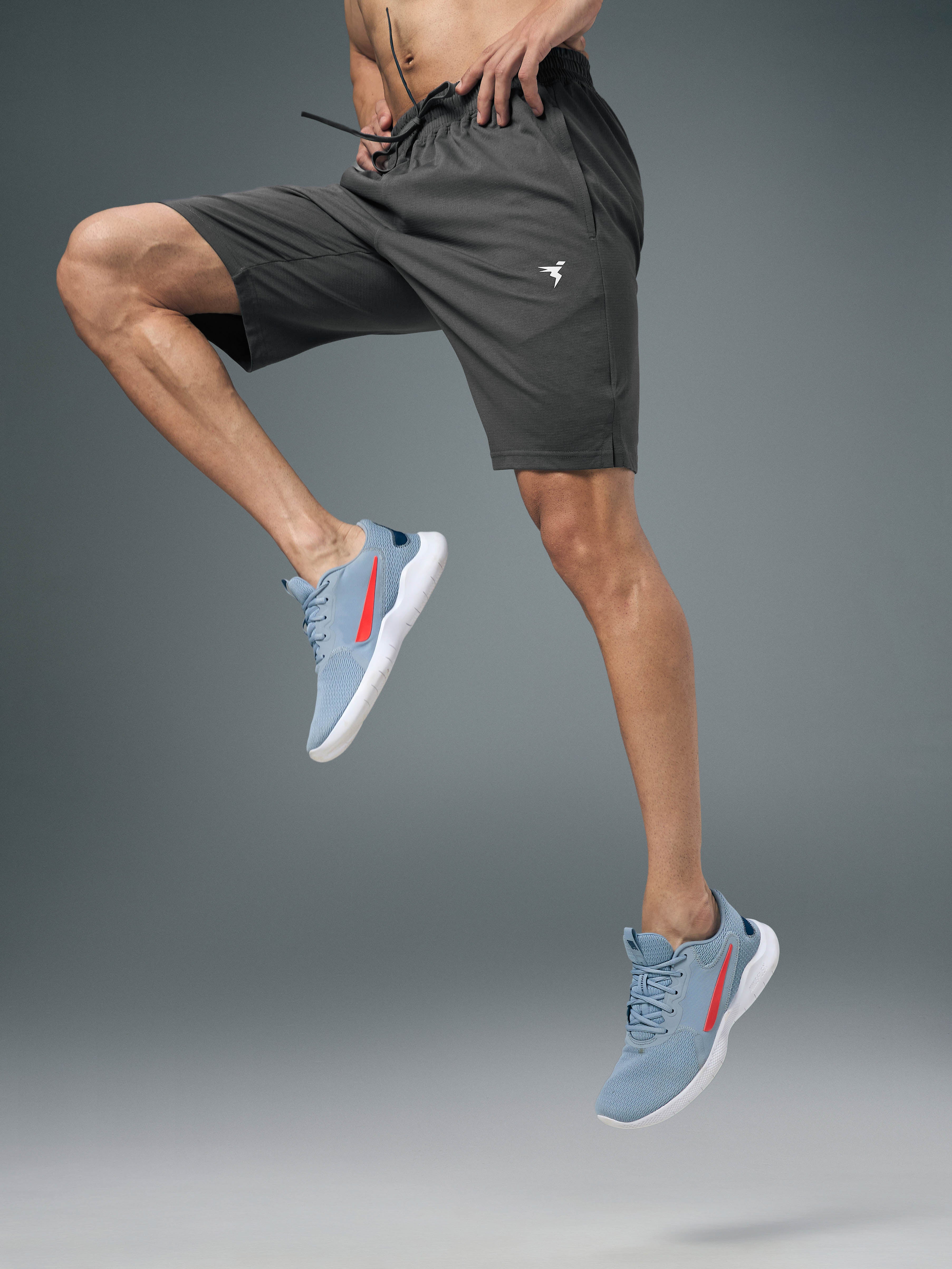 Men Solid Relax Fit Shorts with ELASTO LITE