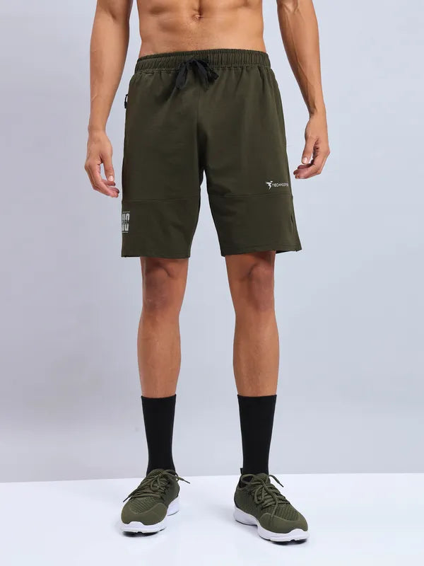 Men Solid Relax Fit Shorts with ELASTO LITE