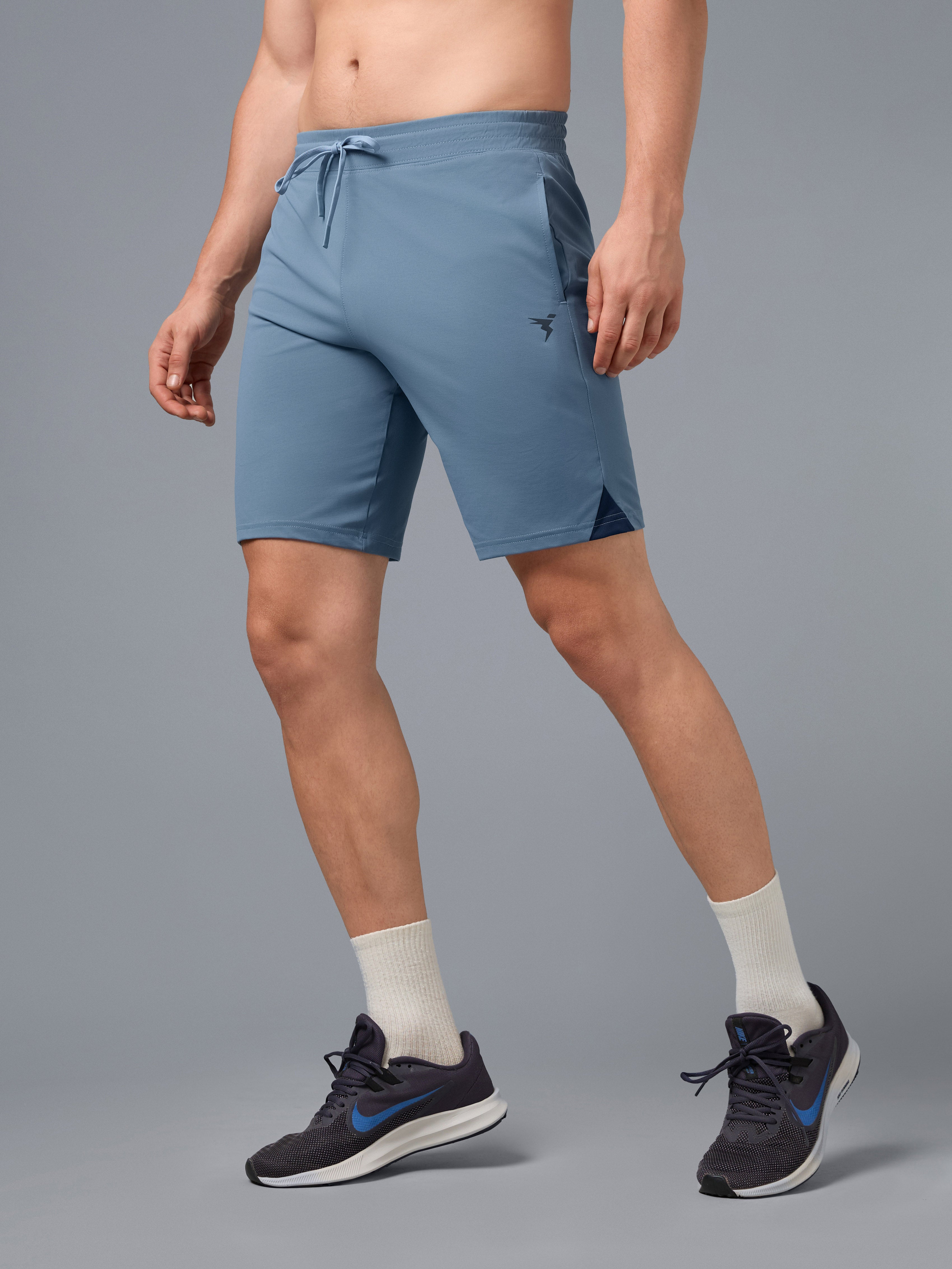 Men Solid Slim Fit Shorts with ELASTO LITE