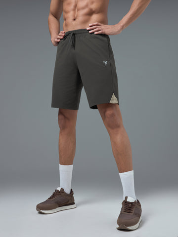 Men Solid Slim Fit Shorts with ELASTO LITE