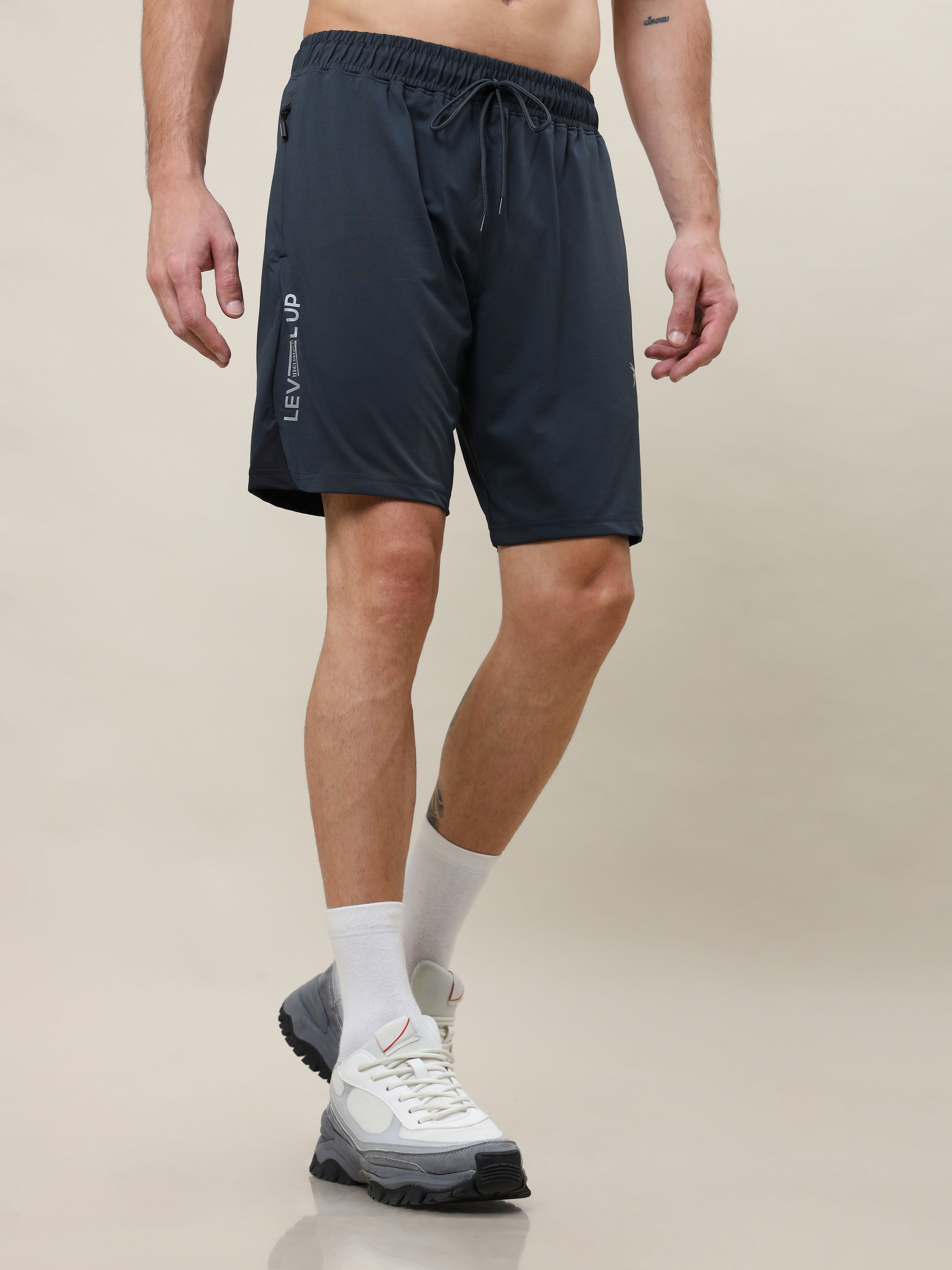 Men Solid Slim Fit Shorts with ELASTO LITE
