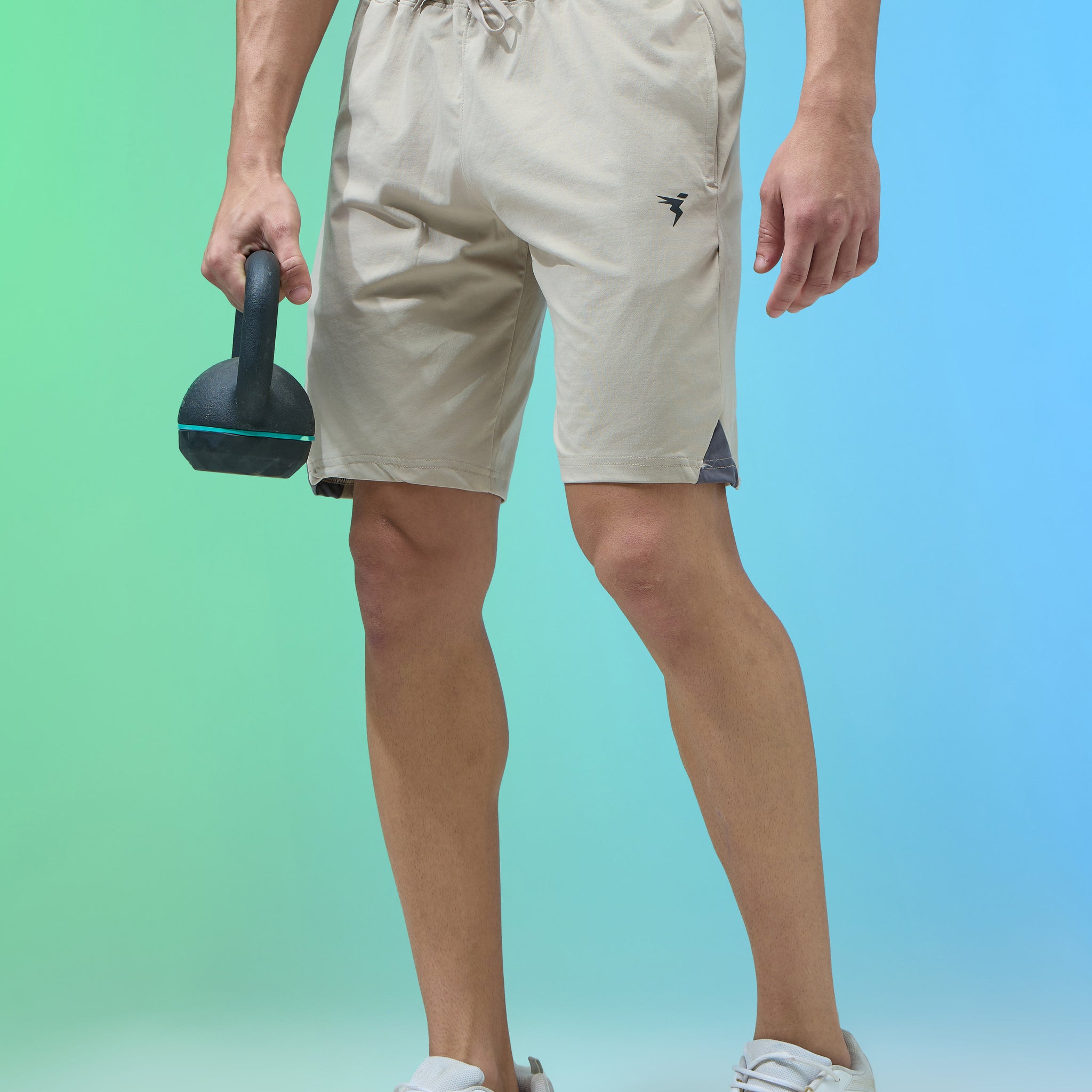 Men Solid Slim Fit Shorts with ELASTO LITE