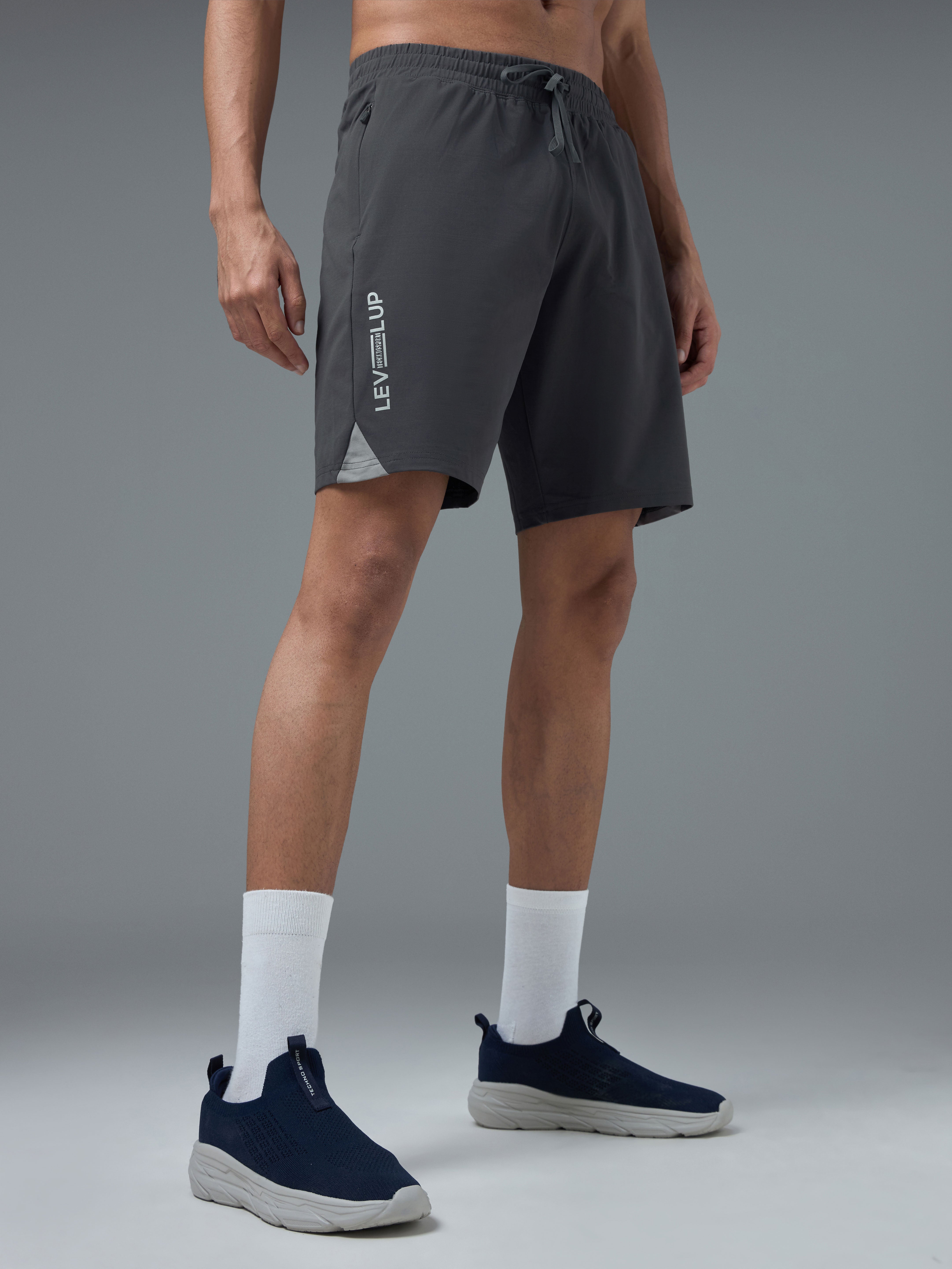 Men Solid Slim Fit Shorts with ELASTO LITE