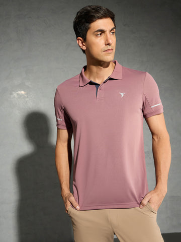 Men Solid Slim Fit Polo T-shirt with TECHNO COOL+
