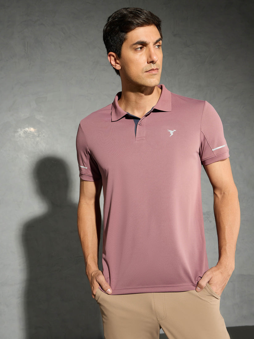 Men Slim Fit Polo T-shirt with Techno Cool+