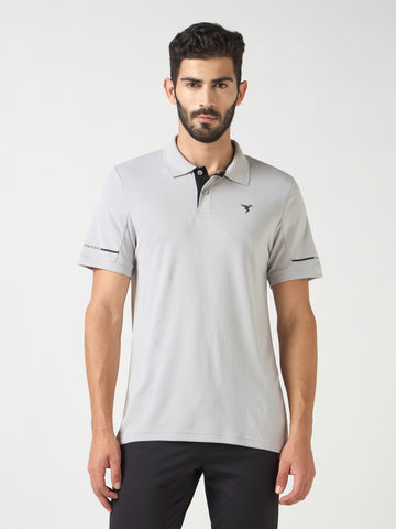 Men Solid Slim Fit Polo T-shirt with TECHNO COOL+