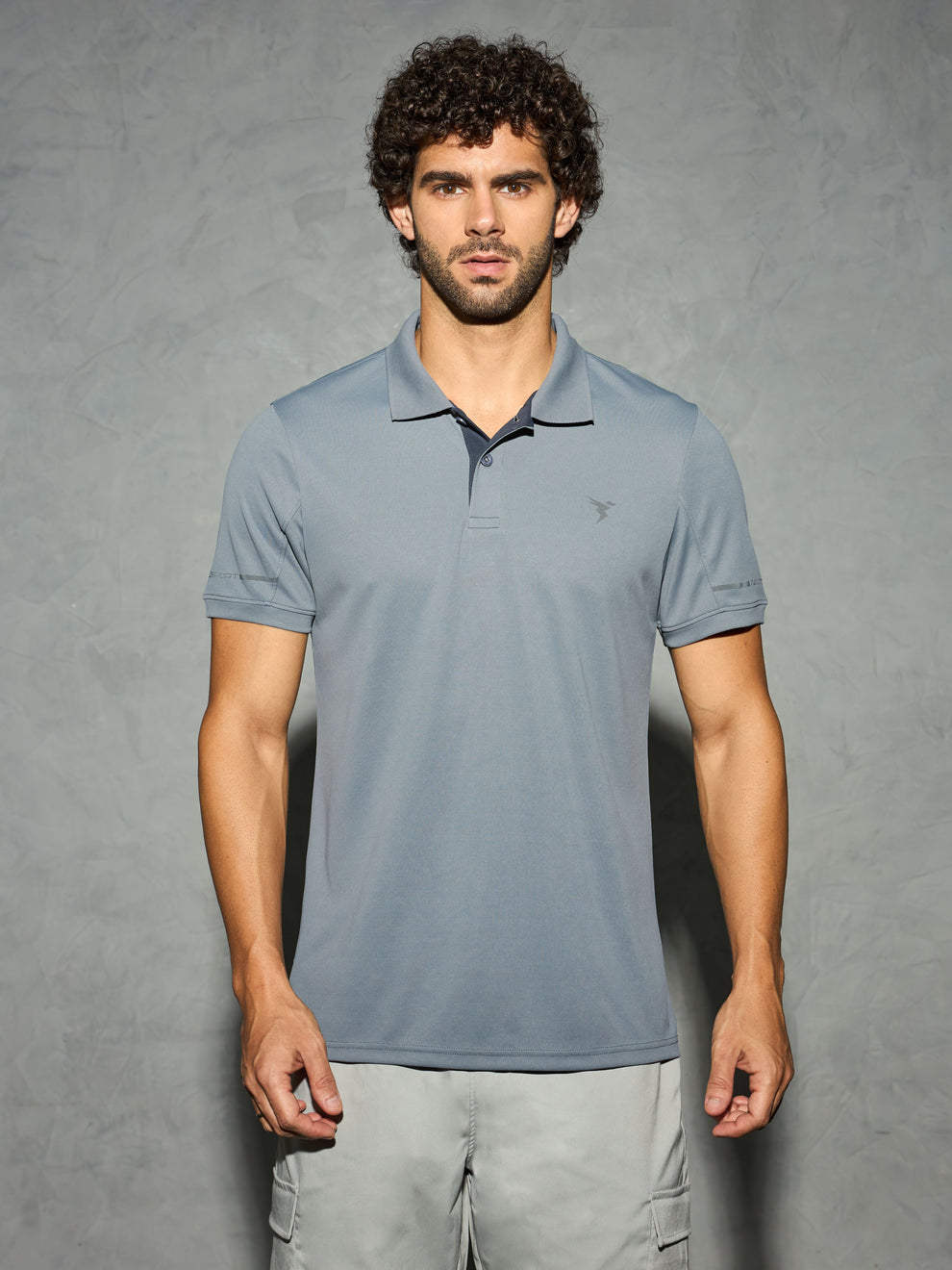 Men Slim Fit Polo T-shirt with Techno Cool+