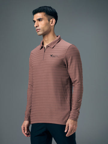 Men Solid Slim Fit Polo Sports T-shirt with MATPIQ