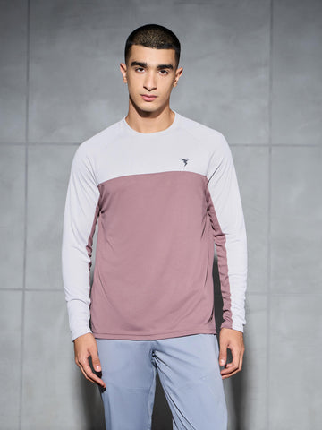 Men Colorblock Slim Fit Crew Neck T-shirt with TECHNO COOL+