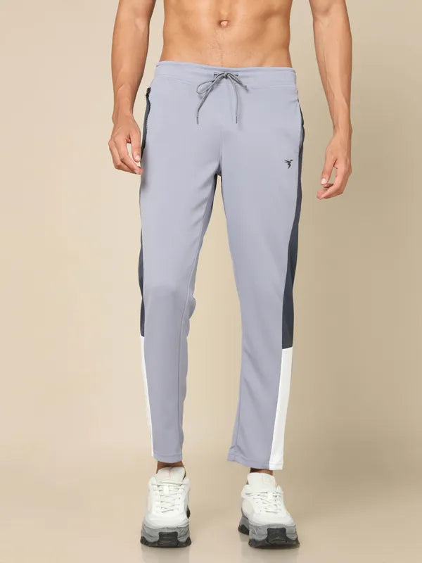 Men Colorblock Slim Fit Trackpants with ELASTO PLUS
