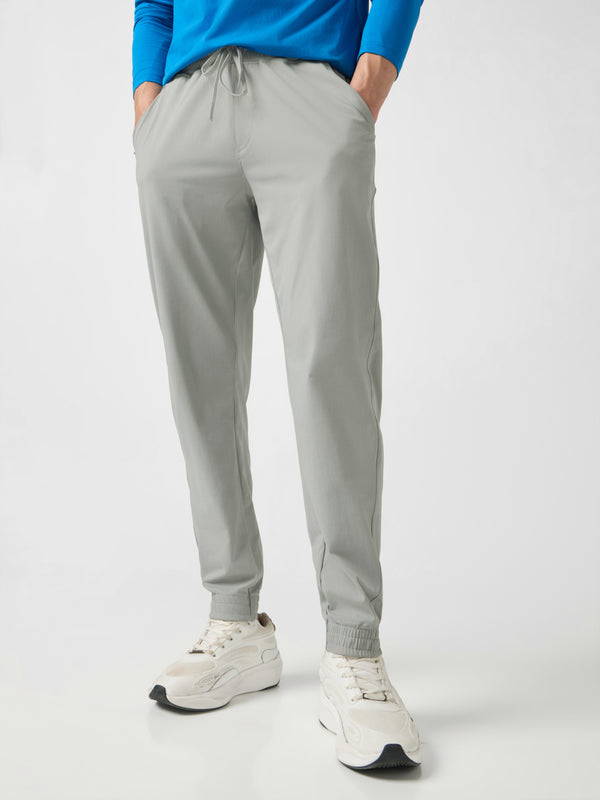 Men Solid Slim Fit Joggers with ELASTOPLUS