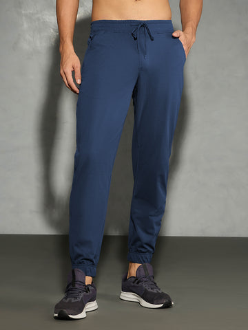 Men Solid Slim Fit Joggers with ELASTOPLUS