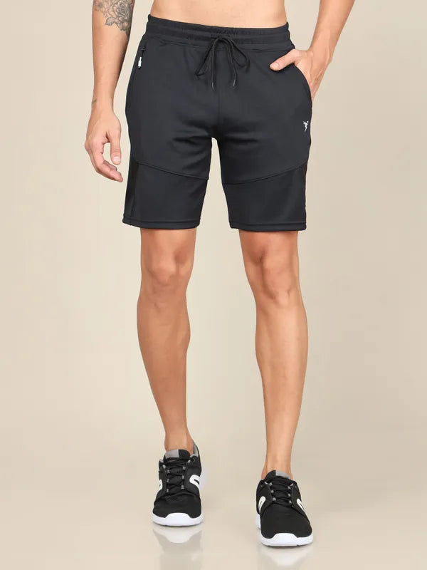 Men Solid Slim Fit Shorts with TECHNO DRY