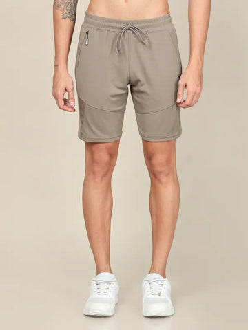 Men Solid Slim Fit Shorts with TECHNO DRY