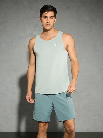 Men Melange Slim Fit Scoop Neck Innerwear Vest with TECHNO COOL+