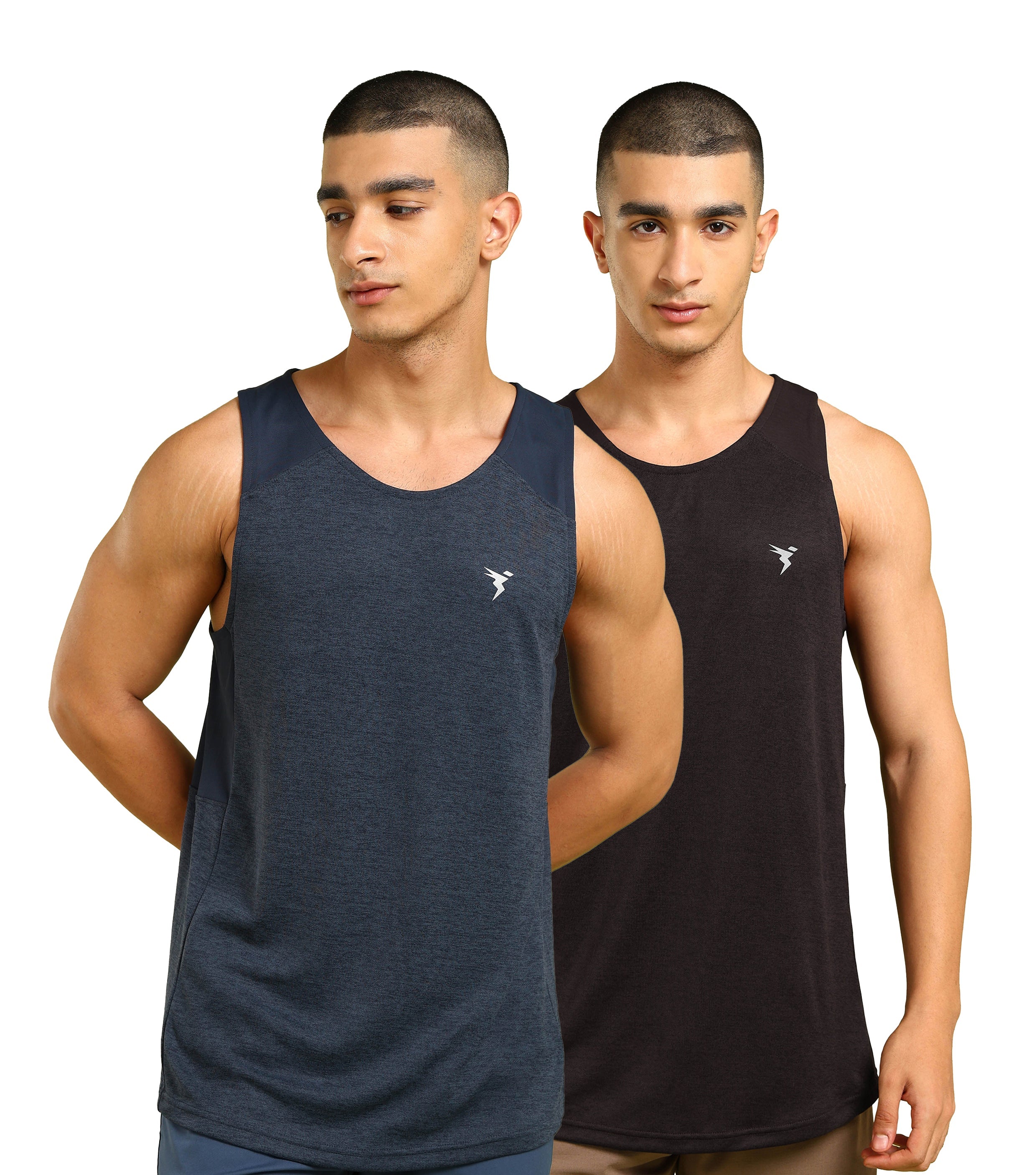 Men Melange Slim Fit Scoop Neck Innerwear Vest with TECHNO COOL+ ( Pac
