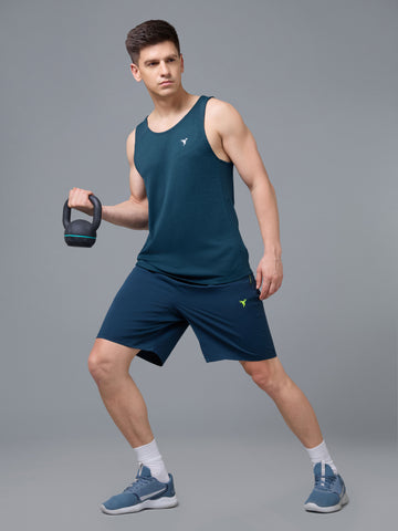 Men Melange Slim Fit Scoop Neck Innerwear Vest with TECHNO COOL+