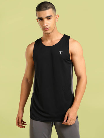 Men Solid Slim Fit Scoop Neck Sports Innerwear Vest with TECHNO COOL+