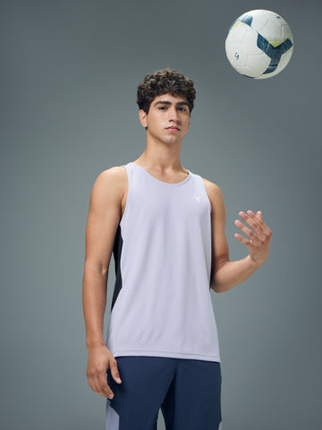 Men Solid Slim Fit Scoop Neck Sports Innerwear Vest with TECHNO COOL+