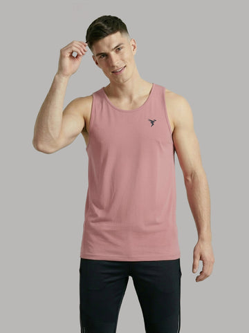 Men Melange Slim Fit Round Neck Sports Innerwear Vest with DOUBLE COOL