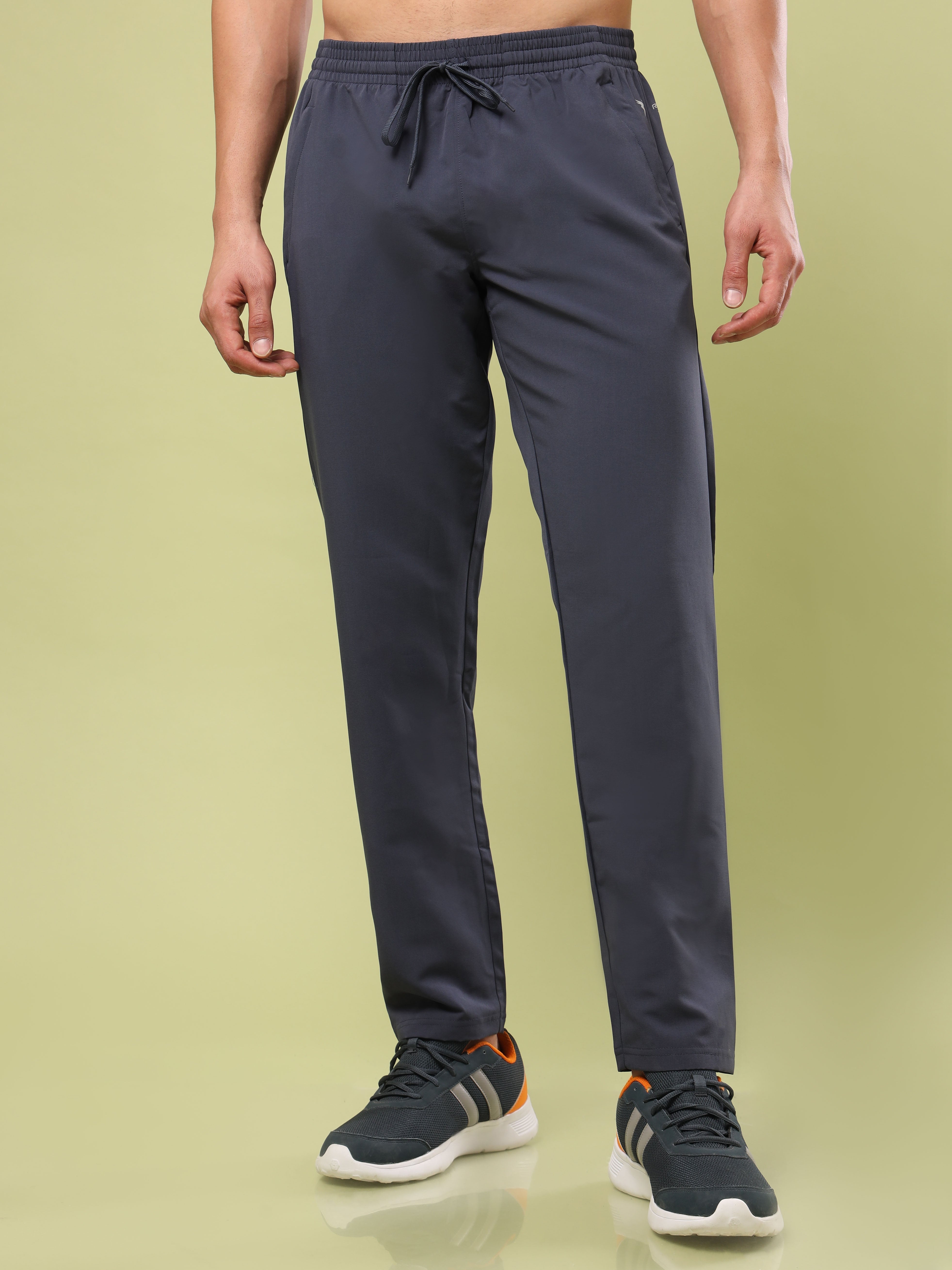 Men Solid Relax Fit Sports Trackpants with TECHNO LITE